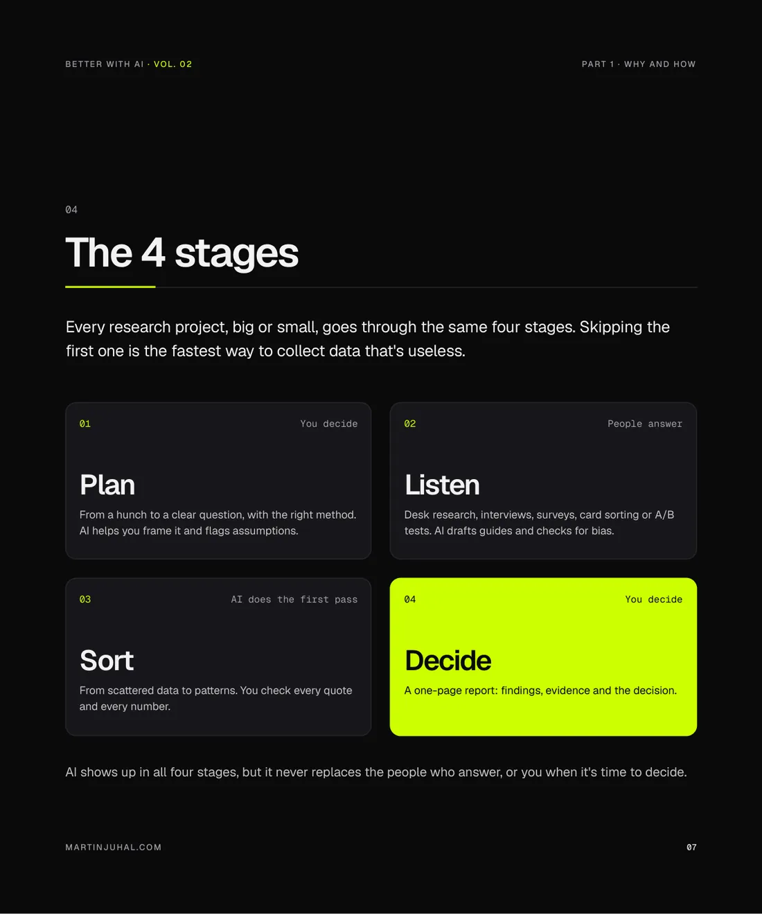 The 4 stages
